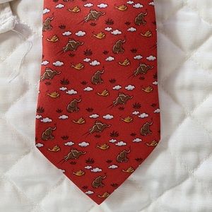 Hérmes red tie 100% silk